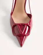Valentino VLogo Signature Patent Leather Slingback Pump 80Mm - Image 3